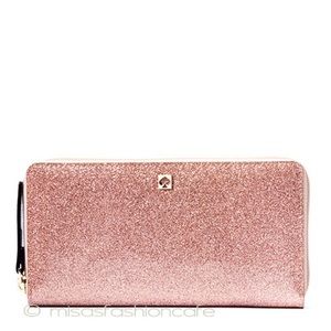 Kate spade pink glitter wallet brand new